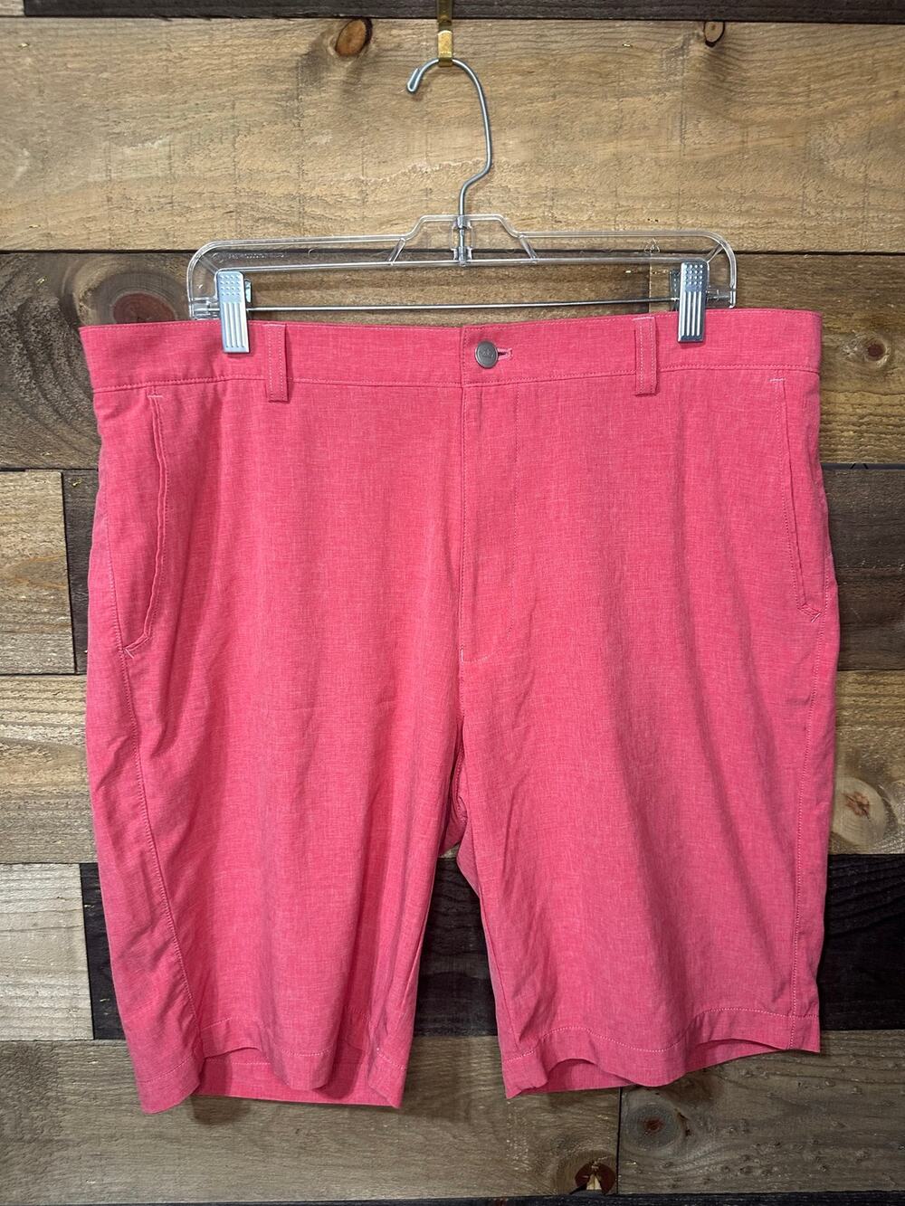 PETER MILLAR Men’s Pink Heather Shackleford Performance Hybrid Shorts Sz 36 EUC